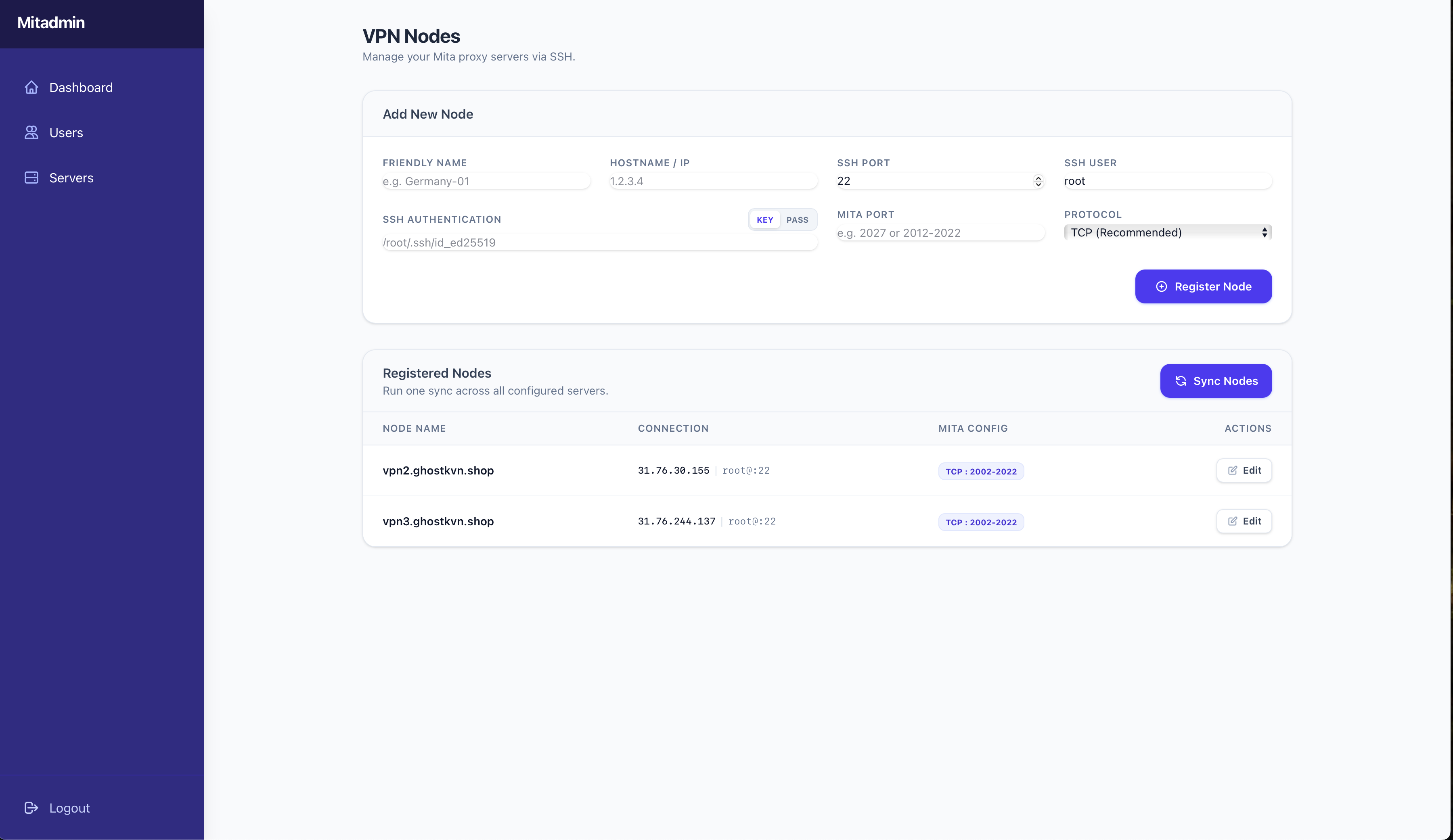 Mitadmin bot panel